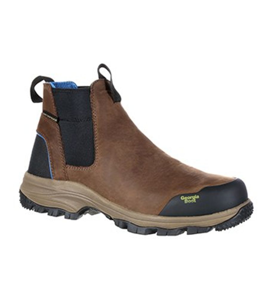 Georgia Boot, Men's Blue Collar Chelsea Waterproof Work Romeo Boot, GB00106