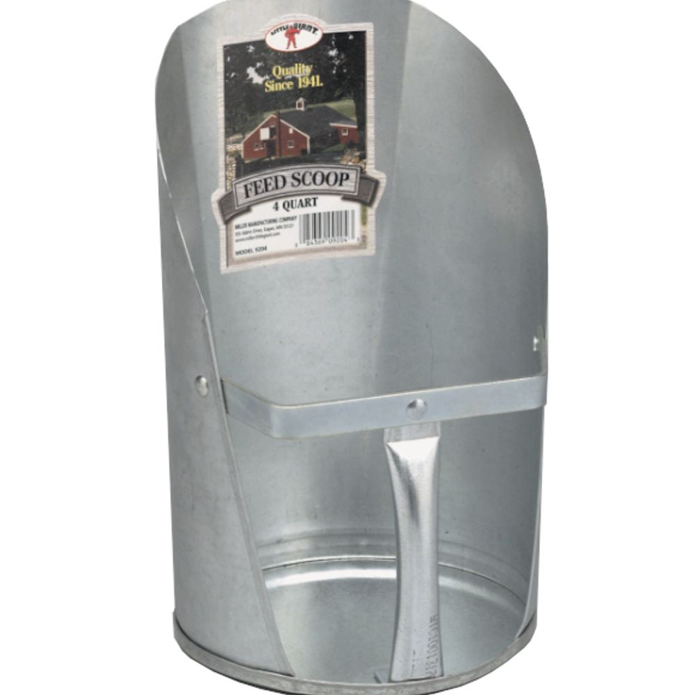 4 Quart Galvanized Feed Scoop