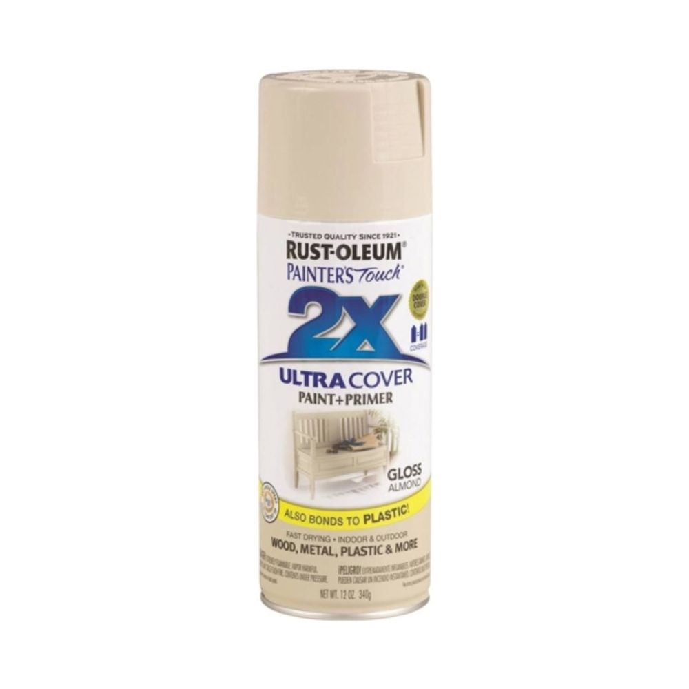 RUST-OLEUM PAINTER'S Touch 249125 General-Purpose Gloss Spray Paint, Gloss, Almond, 12 oz Aerosol Can