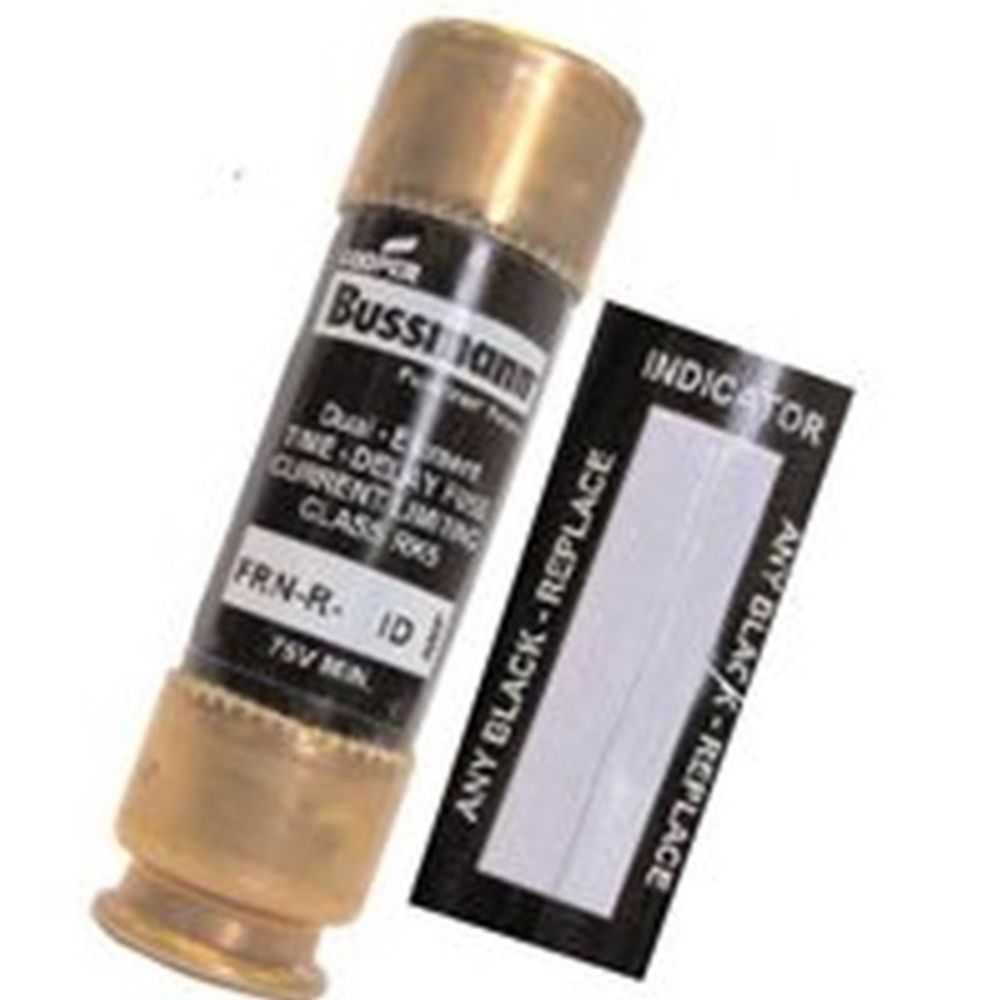 Bussman BP/FRNR-60ID Time-Delay Fuse, 60 A, 250 VAC, 125 VDC, 20 kA at 125 VDC, 200 kA at 250 VAC IR, K