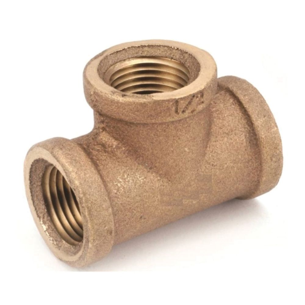 Anderson Metals 738101-02 Tee, 1/8 in FIPT Run Connection, 1/8 in FIPT Branch Connection