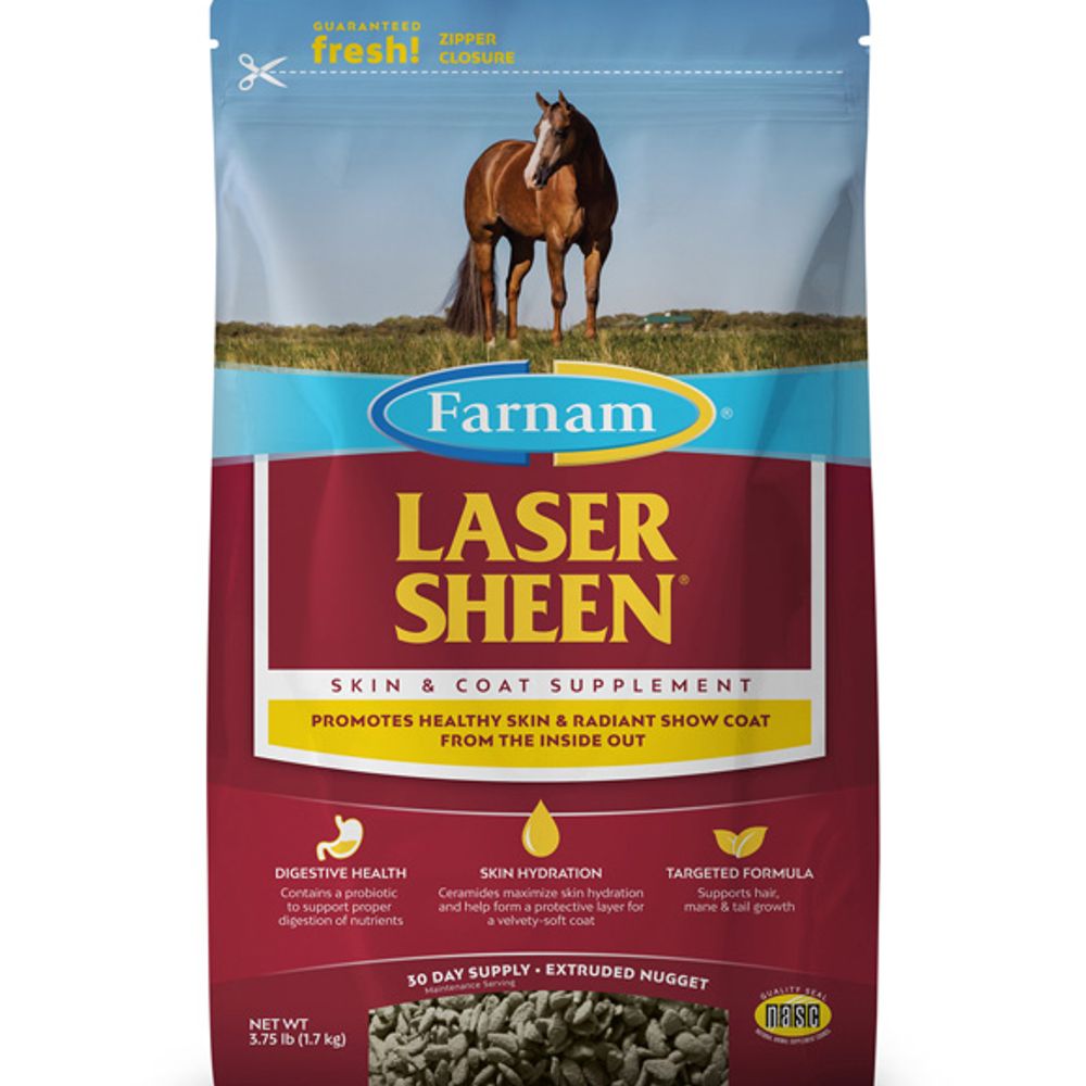 Laser Sheen Skin & Coat Supplement for Horses, 3.75 lb.