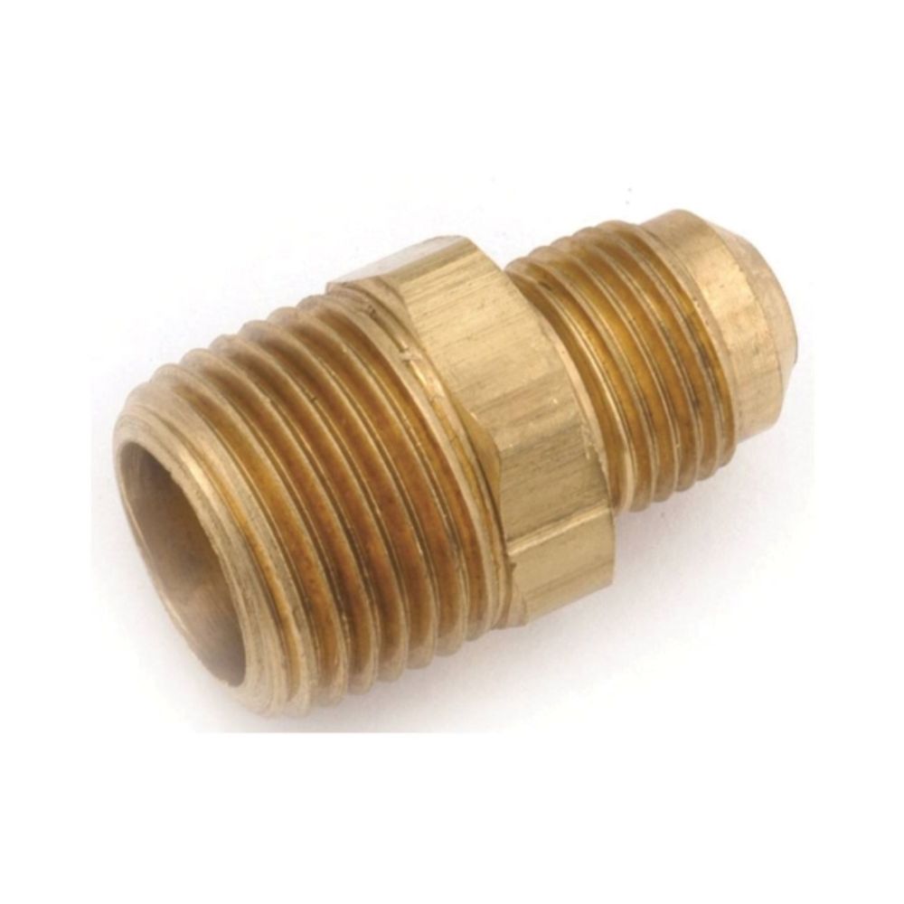 Anderson Metals 754048-0608 Connector, 3/8 in Flare x 1/2 in MPT, 1000 psi, Brass
