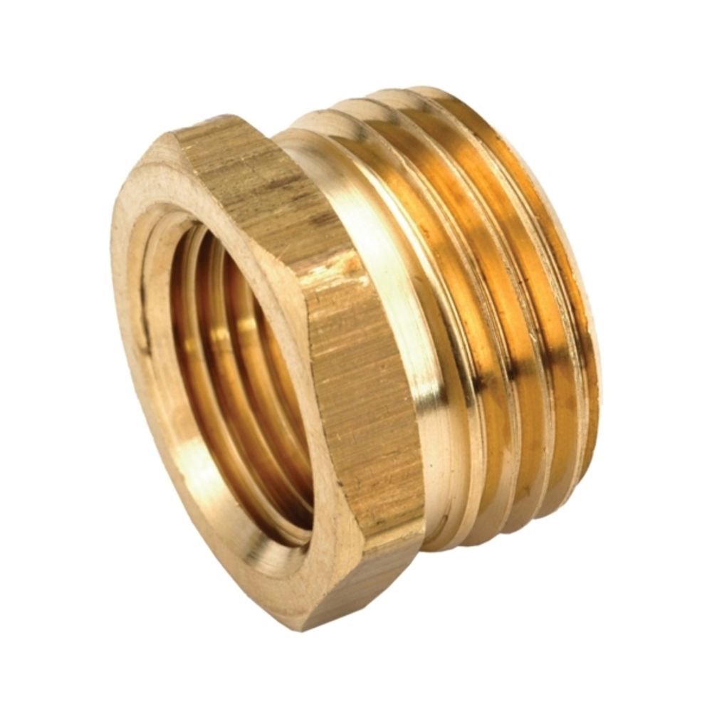 Anderson Metals 757480-1208 Hose Adapter, 3/4 in MGH x 1/2 in FIP, Brass