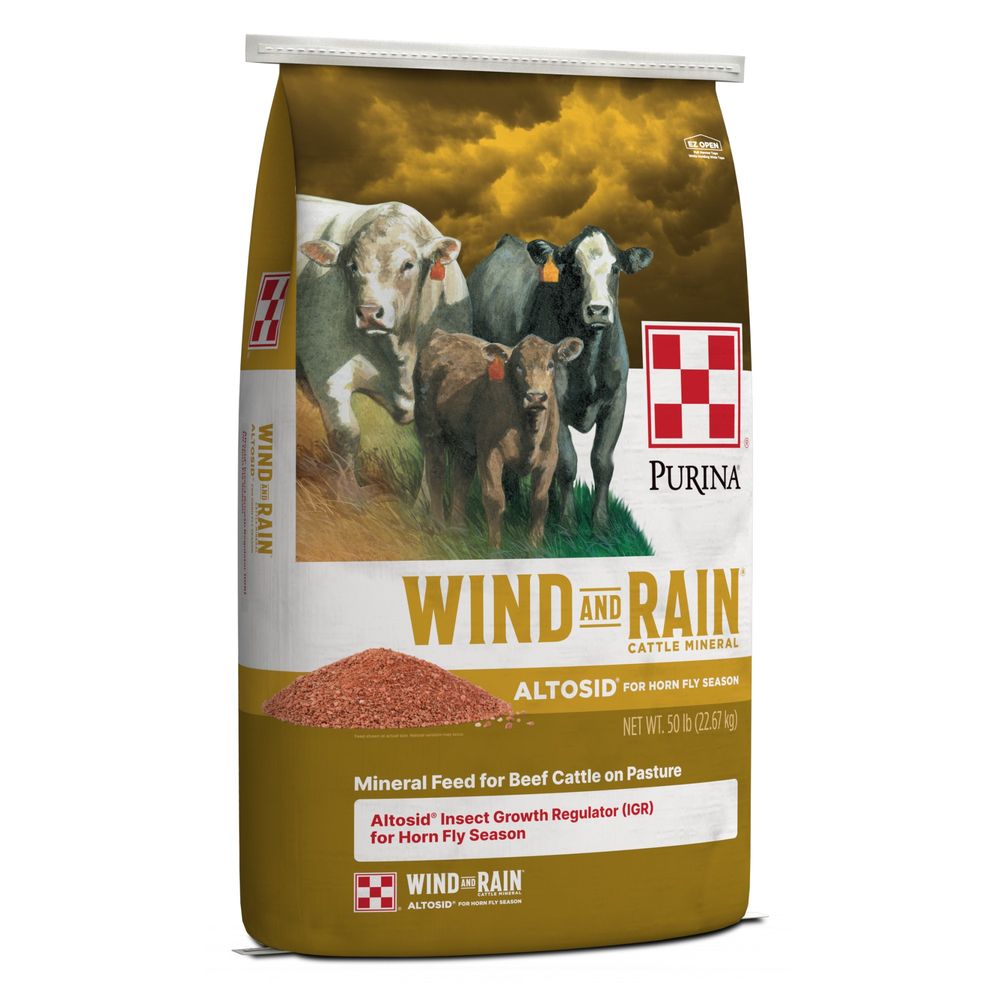 Purina, Wind & Rain Mineral with Fly Control, 50 lb