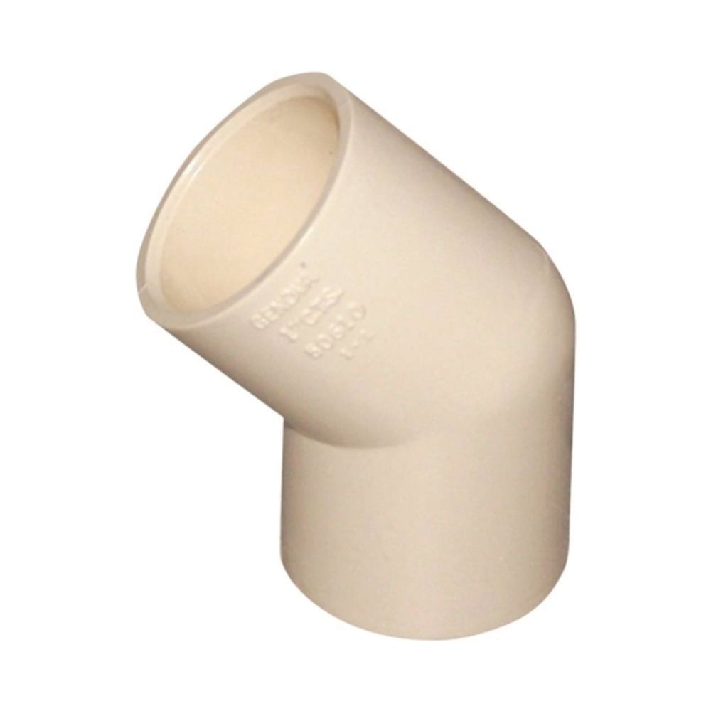 GENOVA 50610 Slip Elbow, 1 in Slip Joint, 1 in Slip, 45 deg