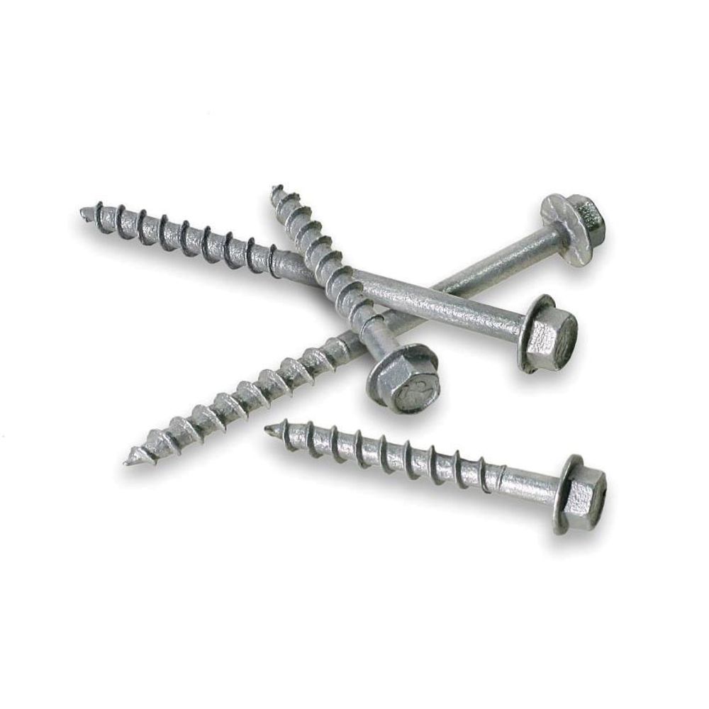 Simpson Strong-Tie Strong-Drive SD9112R100 Connector Screw, #9 Thread, Serrated, 1/4 in Drive, Sharp Point