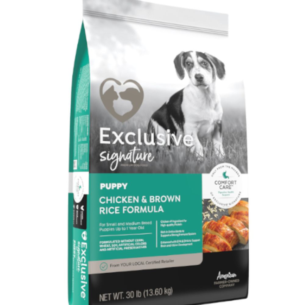 Exclusive, Signature Chicken & Brown Rice Formula Puppy Food