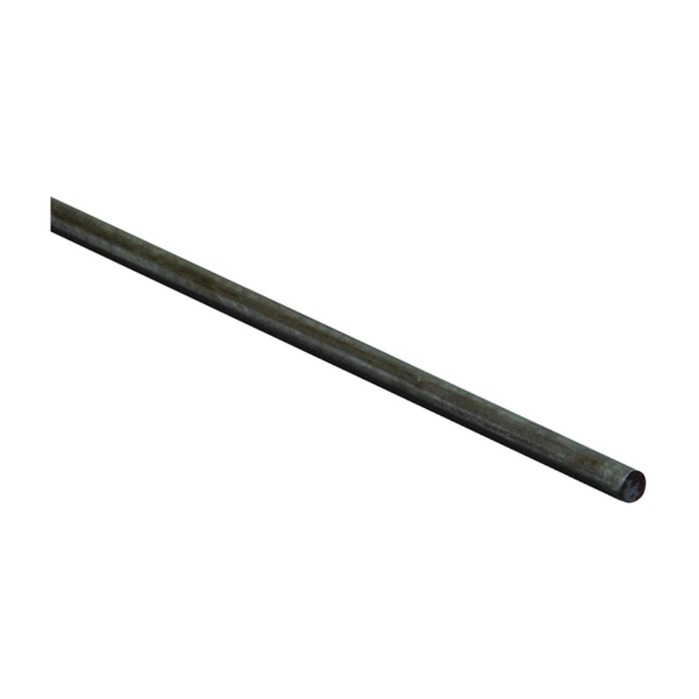 Stanley Hardware 4055BC Series 215327 Round, Weldable Smooth Rod, 72 in L, 1/4 in Dia, Steel, Plain