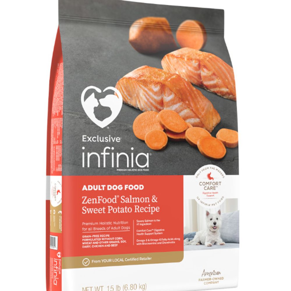 Infinia, Zenfood Grain-Free Salmon and Sweet Potato Recipe Adult Dog Food