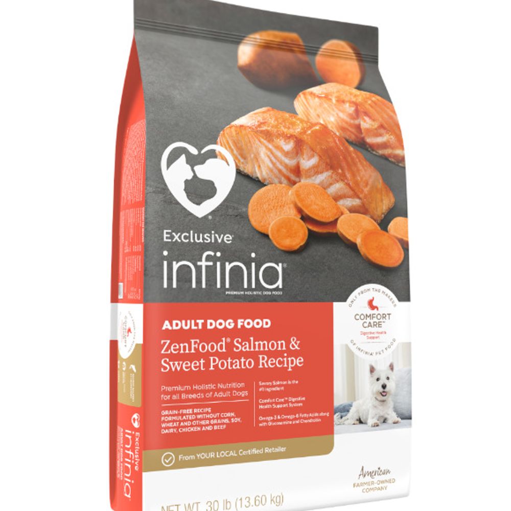 Infinia, Zenfood Grain-Free Salmon and Sweet Potato Recipe Adult Dog Food
