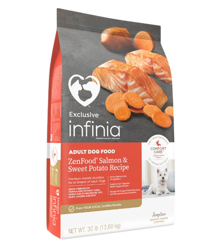 Infinia, Zenfood Grain-Free Salmon and Sweet Potato Recipe Adult Dog Food