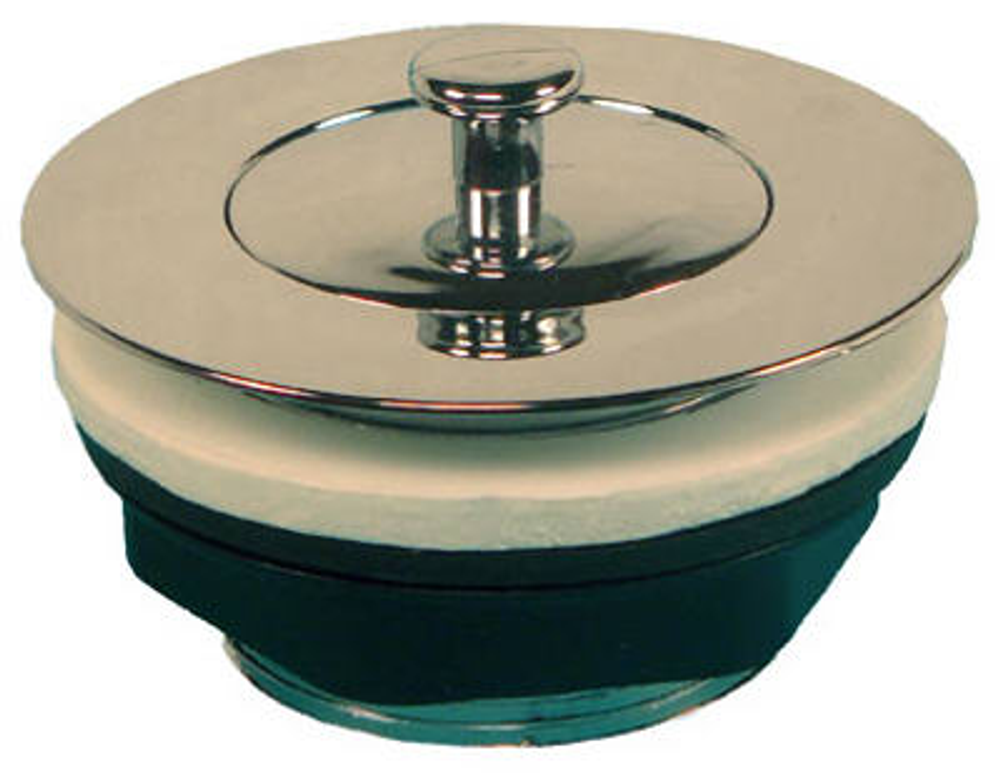 US Hardware P-105C Bathtub Strainer with Pop-Up Stopper, Plastic, Chrome