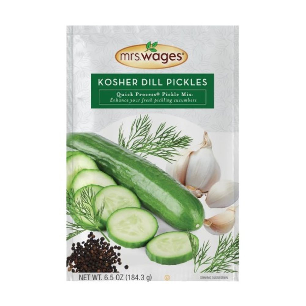 Mrs. Wages, Kosher Dill Pickles Quick Process Pick Mix, 6.5 oz