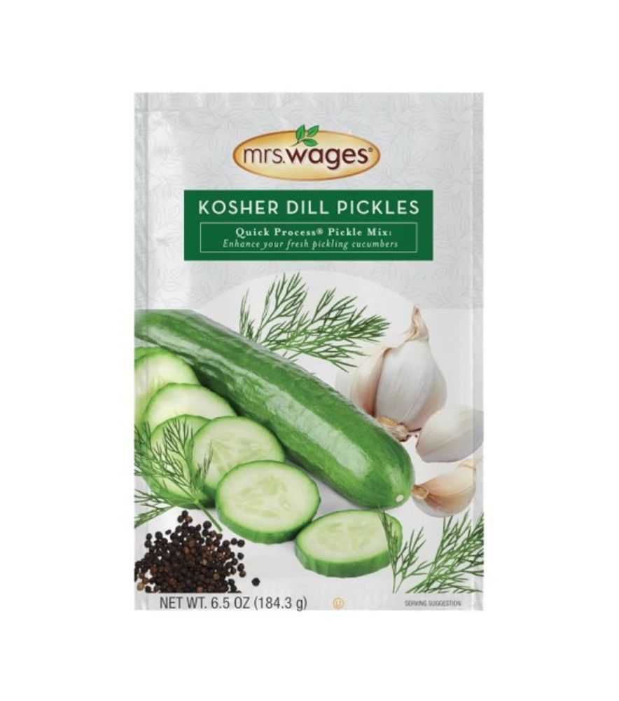 Mrs. Wages, Kosher Dill Pickles Quick Process Pick Mix, 6.5 oz