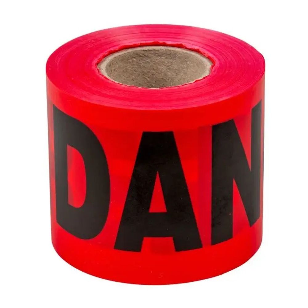 C.H. Hanson, Red DANGER Barricade Tape, 300 ft
