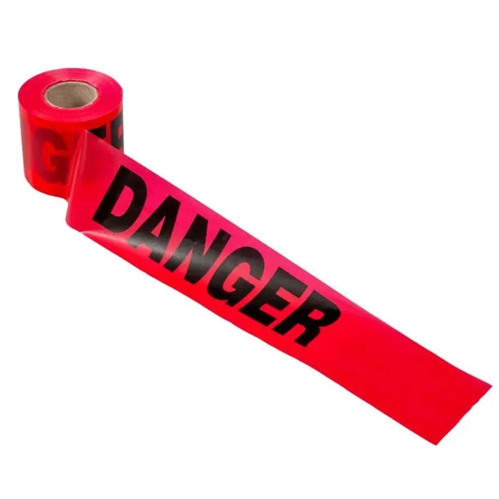 C.H. Hanson, Red DANGER Barricade Tape, 300 ft