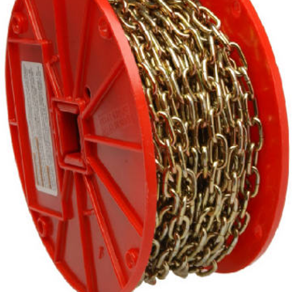 Campbell 072-2000 Decorator Chain, 35 lb Working Load Limit, #10, Metal, Brass