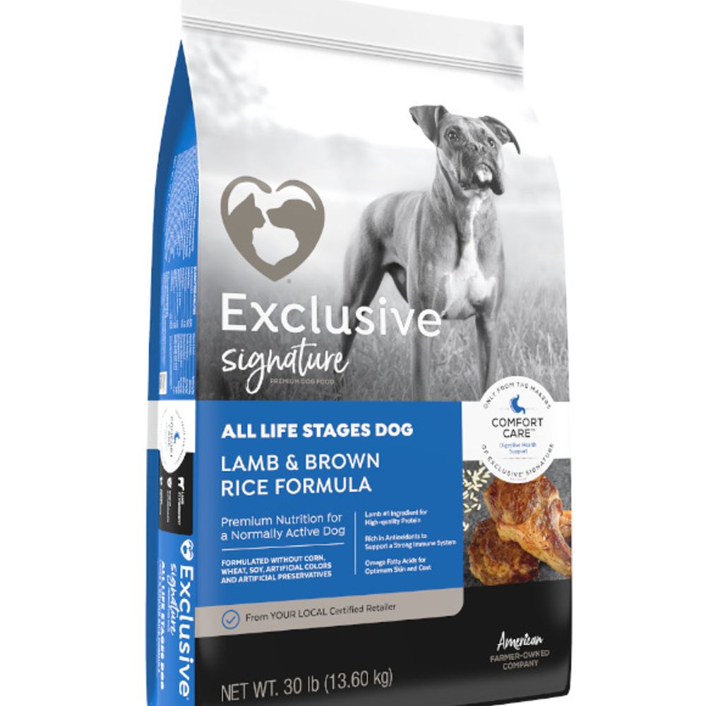 Exclusive, Signature Lamb & Brown Rice Formula for All Life Stages Dog Food