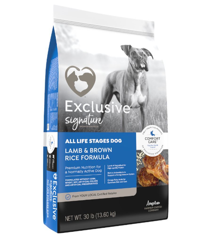 Exclusive, Signature Lamb & Brown Rice Formula for All Life Stages Dog Food