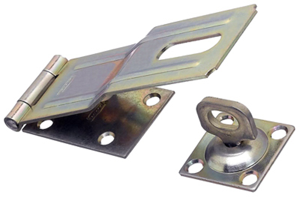 National Hardware V32 Series N102-962 Safety Hasp, 6 in L, 1-3/4 in W, Steel, Zinc