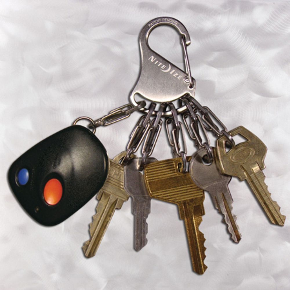 Nite Ize KRS-03-11 Key Rack Carabiner, 3 in OAL, Stainless Steel