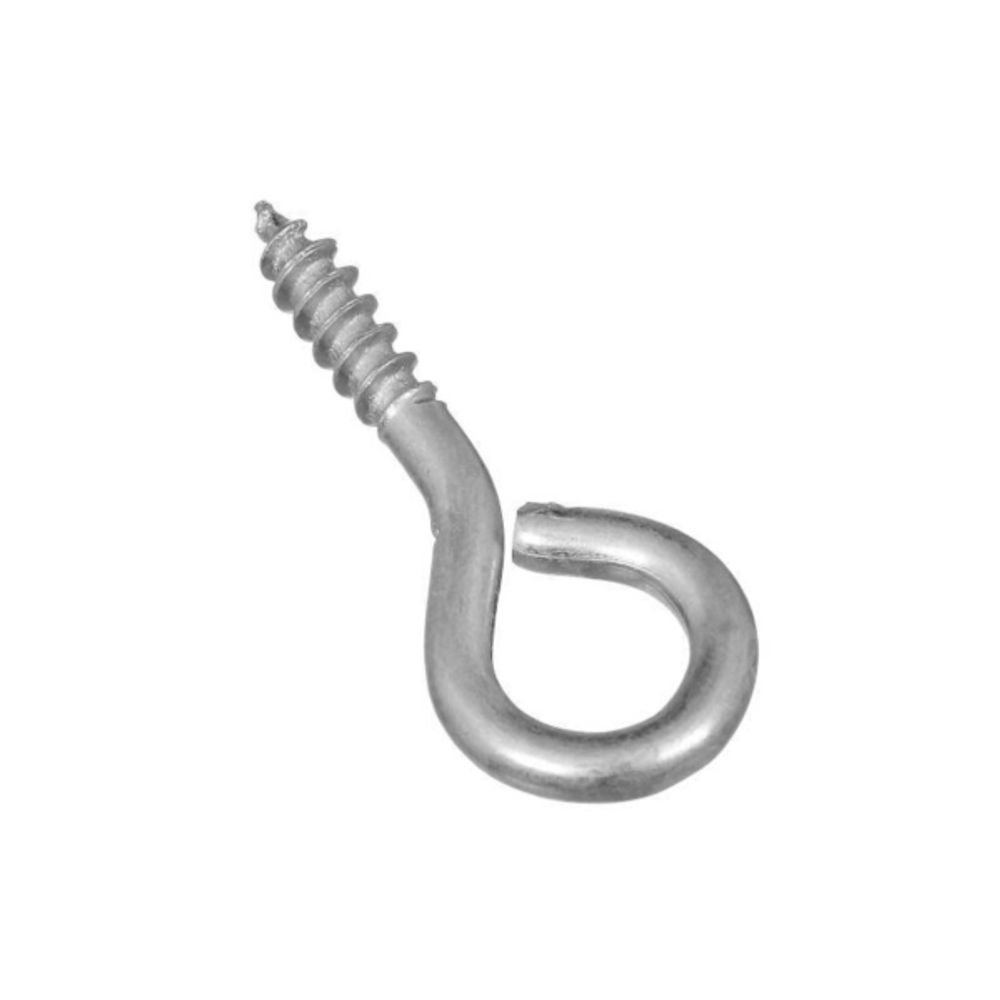 National Hardware N118-927 Screw Eye, 0.1 in Dia Inside Eye, 0.44 in L Thread, Steel, Zinc
