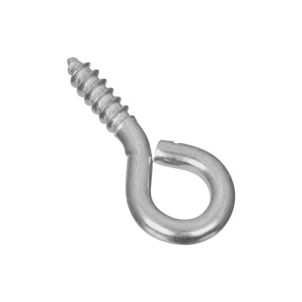 National Hardware N118-893 Screw Eye, 0.14 in Dia Inside Eye, 0.56 in L Thread, Steel, Zinc