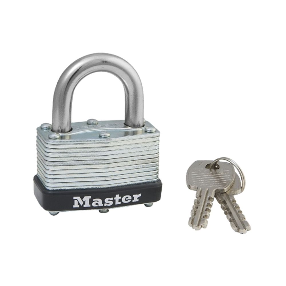 Master Lock 500D Padlock, 1-3/4 in W Body, Steel