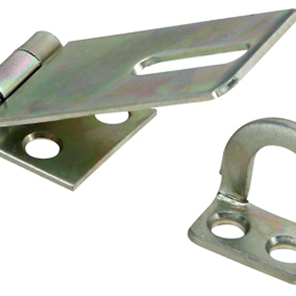 National Hardware V30 Series N102-020 Safety Hasp, 1-3/4 in L, 3/4 in W, Steel, Zinc