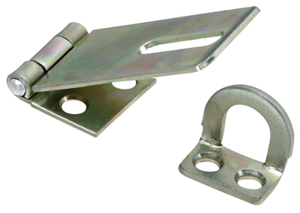 National Hardware V30 Series N102-020 Safety Hasp, 1-3/4 in L, 3/4 in W, Steel, Zinc