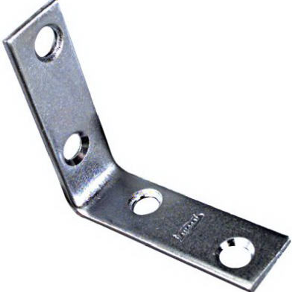 National Hardware V115 Series N113-308 Corner Brace, 0.08 in, Steel, Zinc
