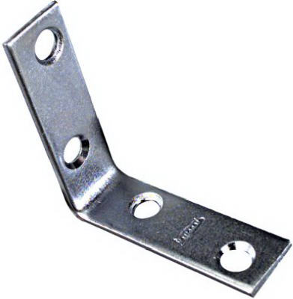 National Hardware V115 Series N113-308 Corner Brace, 0.08 in, Steel, Zinc