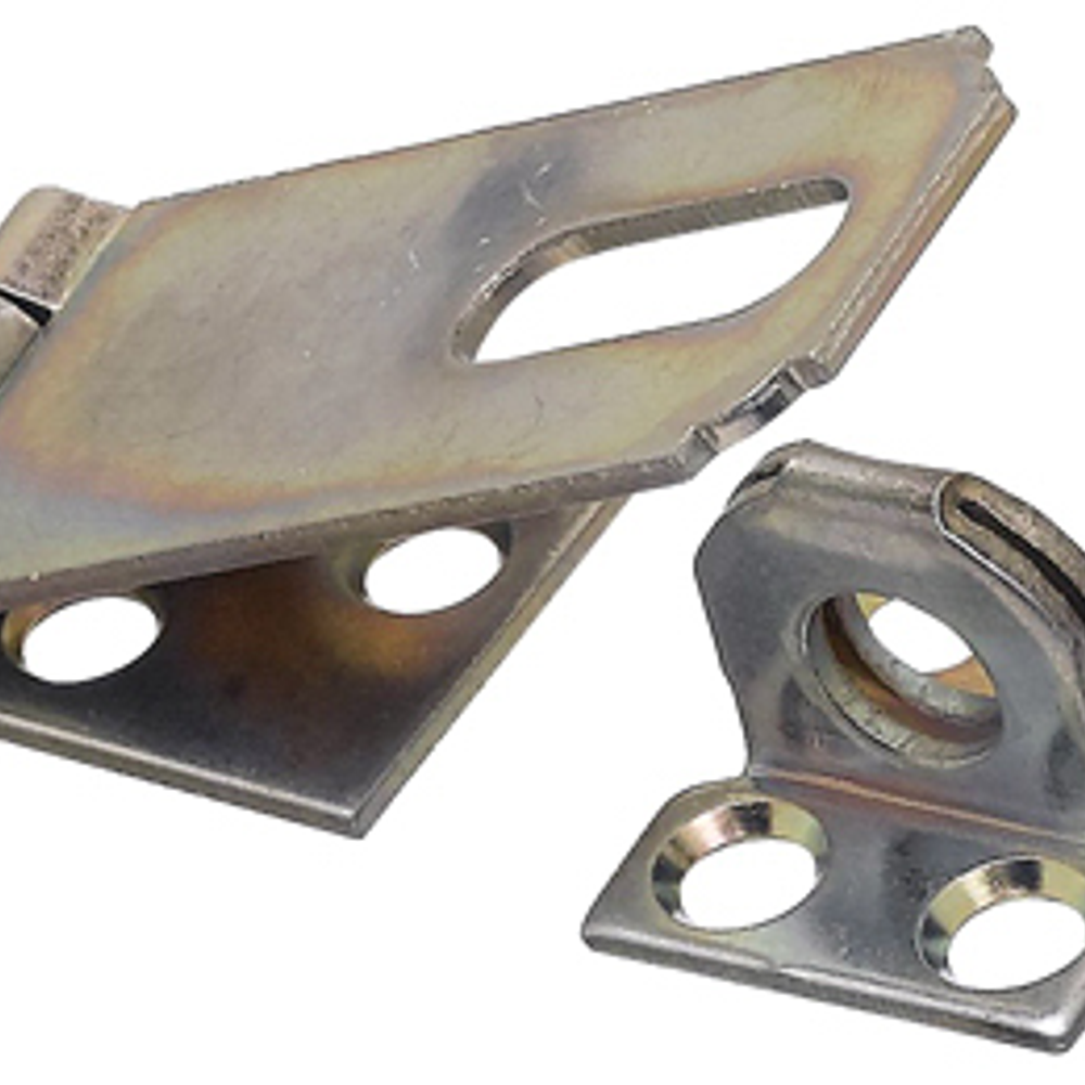 National Hardware V30 Series N102-145 Safety Hasp, 2-1/2 in L, 1 in W, Steel, Zinc