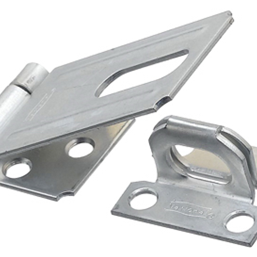 National Hardware V30 Series N102-277 Safety Hasp, 3-1/4 in L, 1-1/2 in W, Steel, Zinc