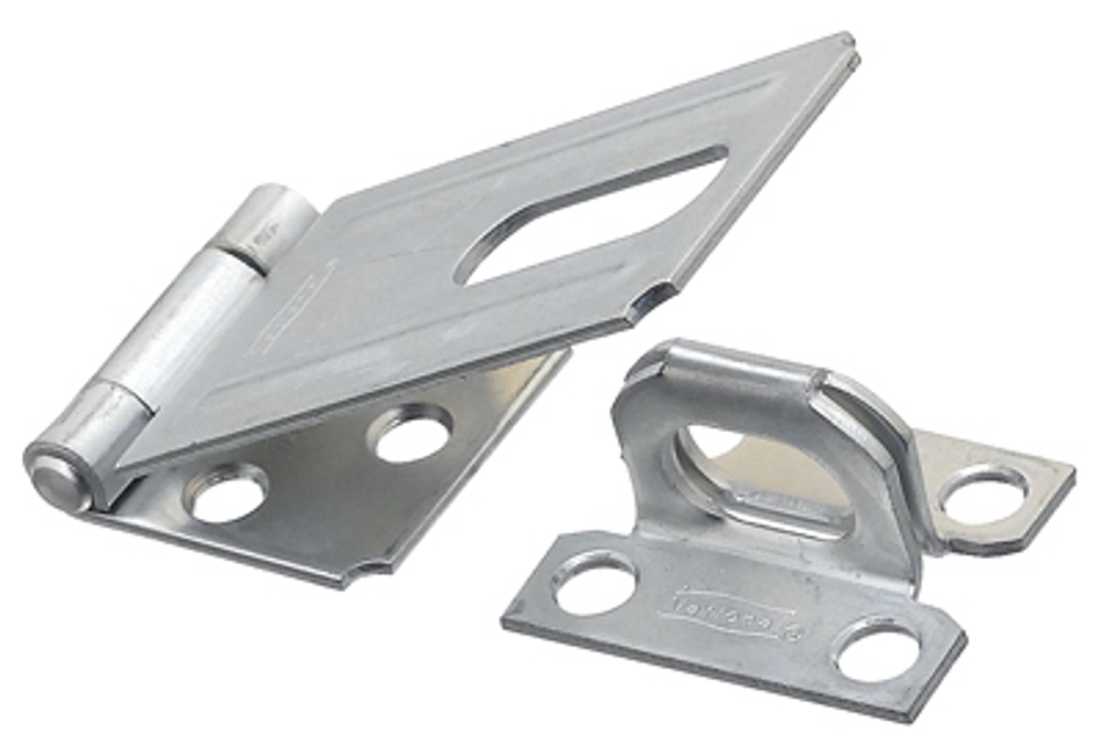 National Hardware V30 Series N102-277 Safety Hasp, 3-1/4 in L, 1-1/2 in W, Steel, Zinc