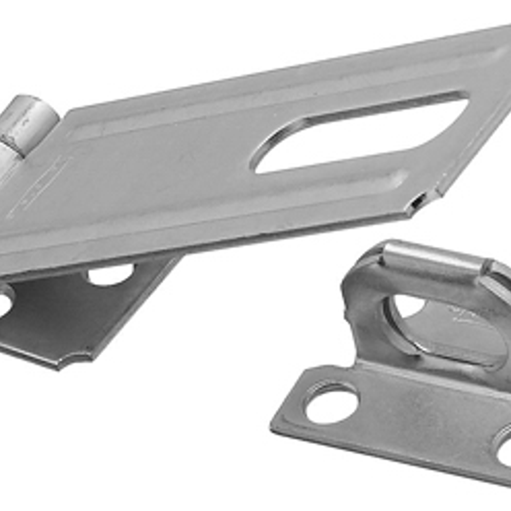 National Hardware V30 Series N102-384 Safety Hasp, 4-1/2 in L, 1-1/2 in W, Steel, Zinc