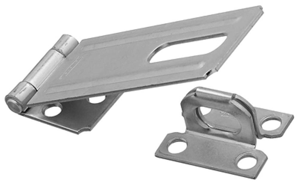 National Hardware V30 Series N102-384 Safety Hasp, 4-1/2 in L, 1-1/2 in W, Steel, Zinc
