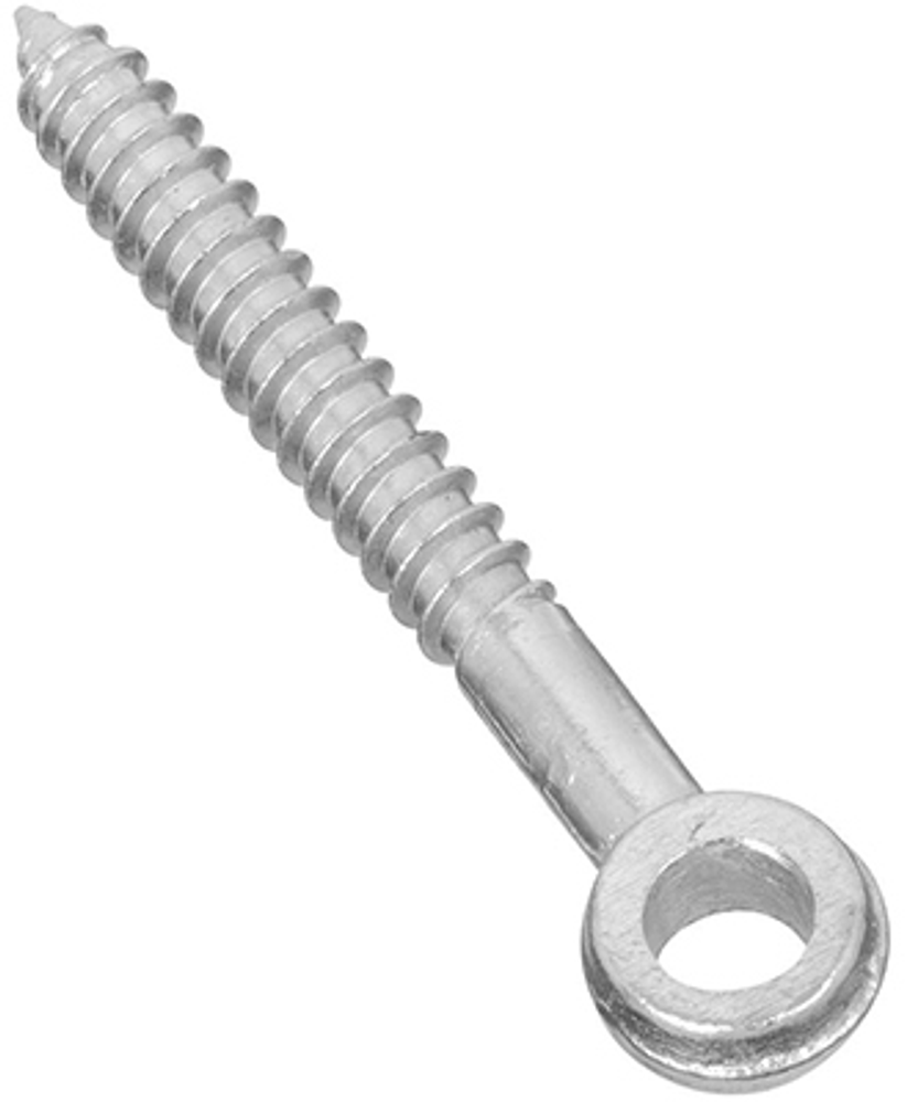National Hardware 296BC Series N131-193 Screw Eye, 3 in L Thread, Steel, Zinc