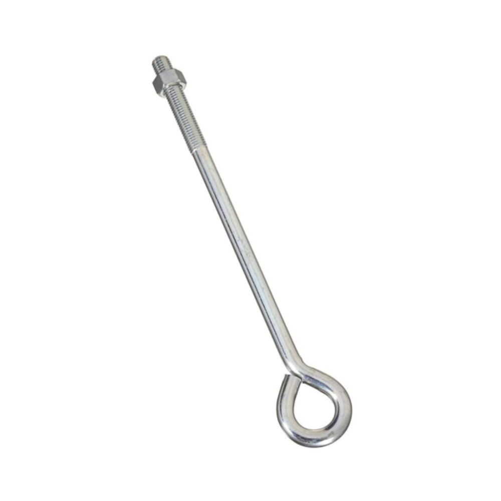 National Hardware N347-708 Eye Bolt, 5/8 in Thread, 3-3/4 in L Thread, 1-1/4 in ID Dia Eye, Steel, Zinc