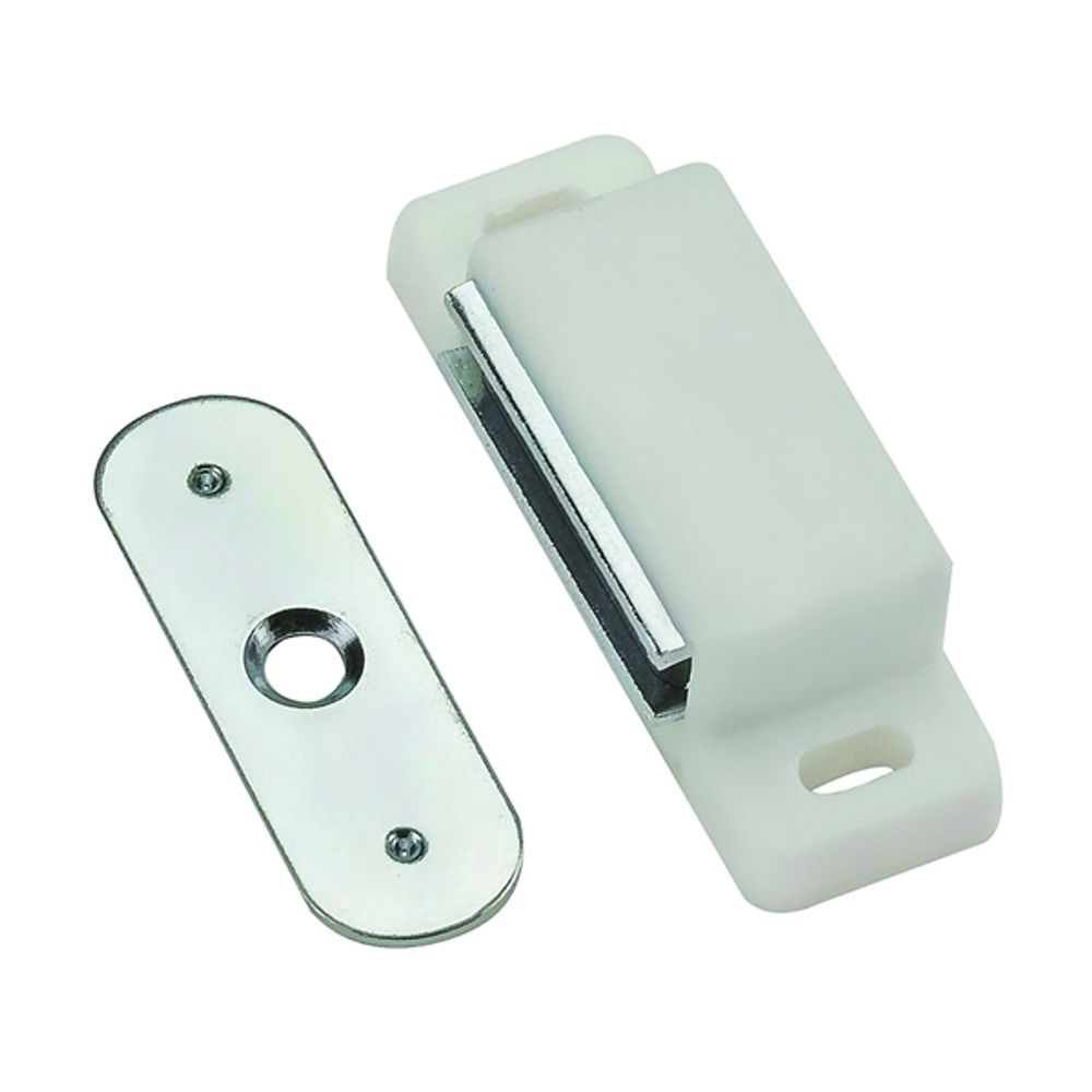National Hardware V713 Series N149-898 Magnetic Catch, Nylon/Steel, White