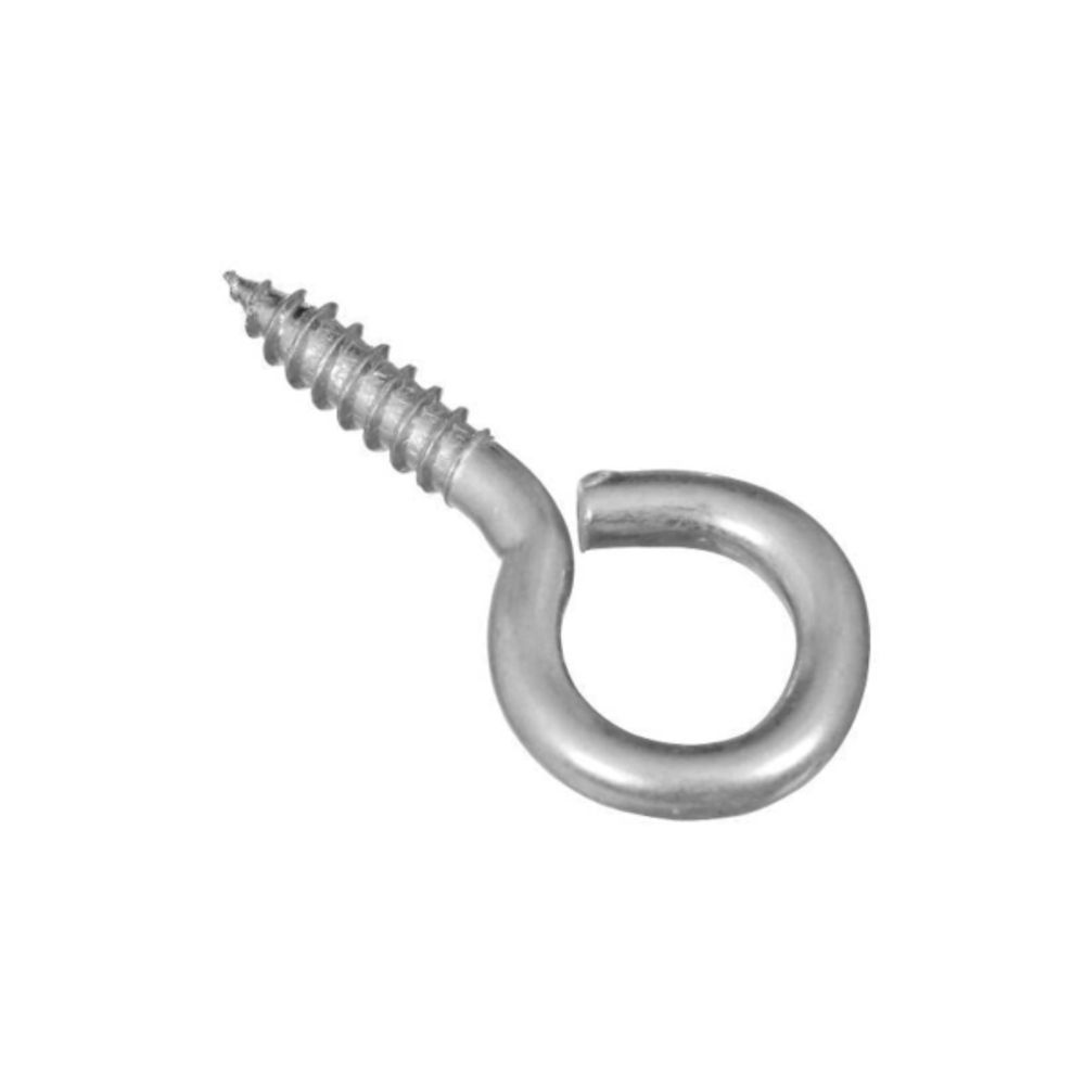 National Hardware N119-263 Screw Eye, 0.16 in Dia Inside Eye, 0.69 in L Thread, Steel, Zinc