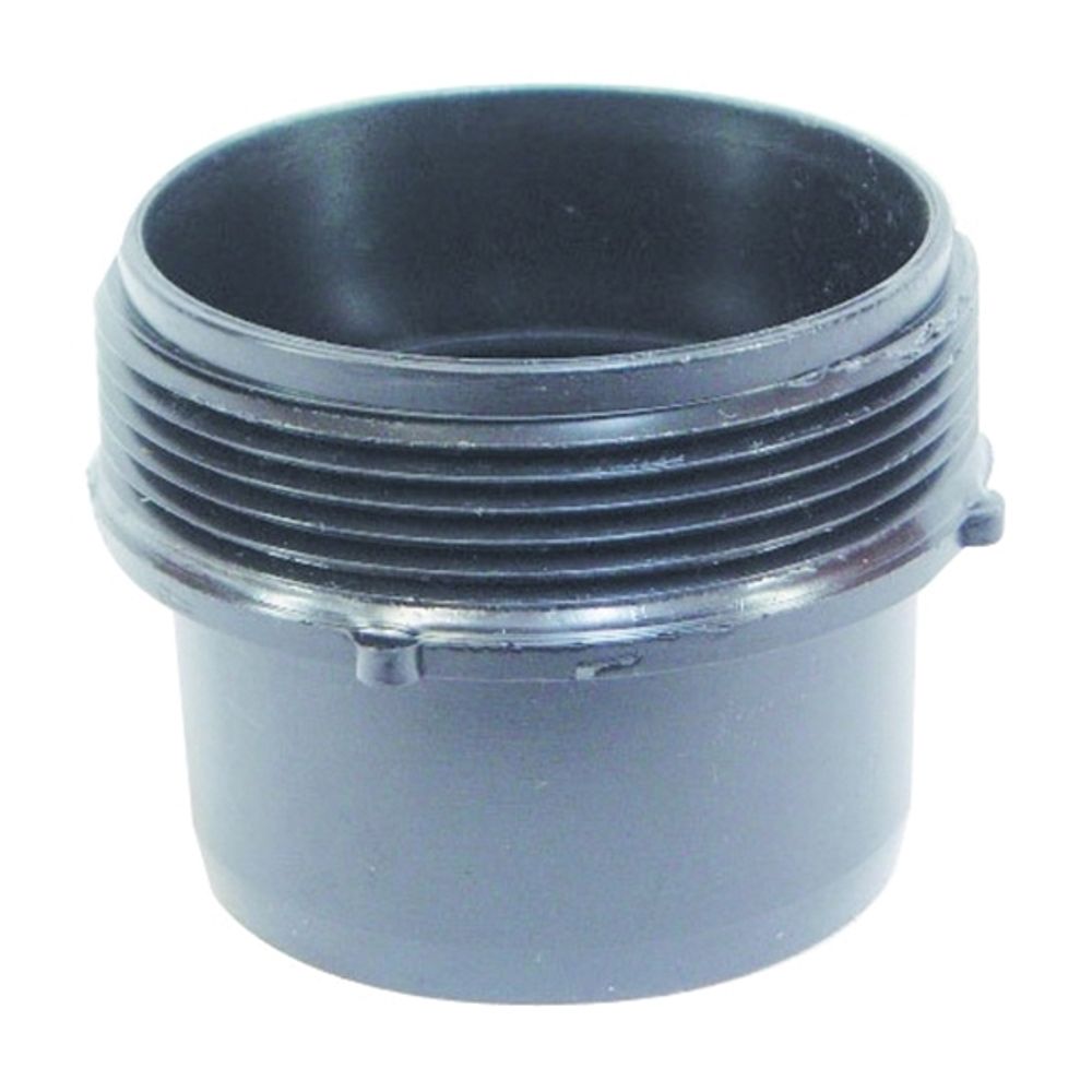 US Hardware RV-331B Sewer Adapter, 3 in ID, Male Thread x Hose, ABS