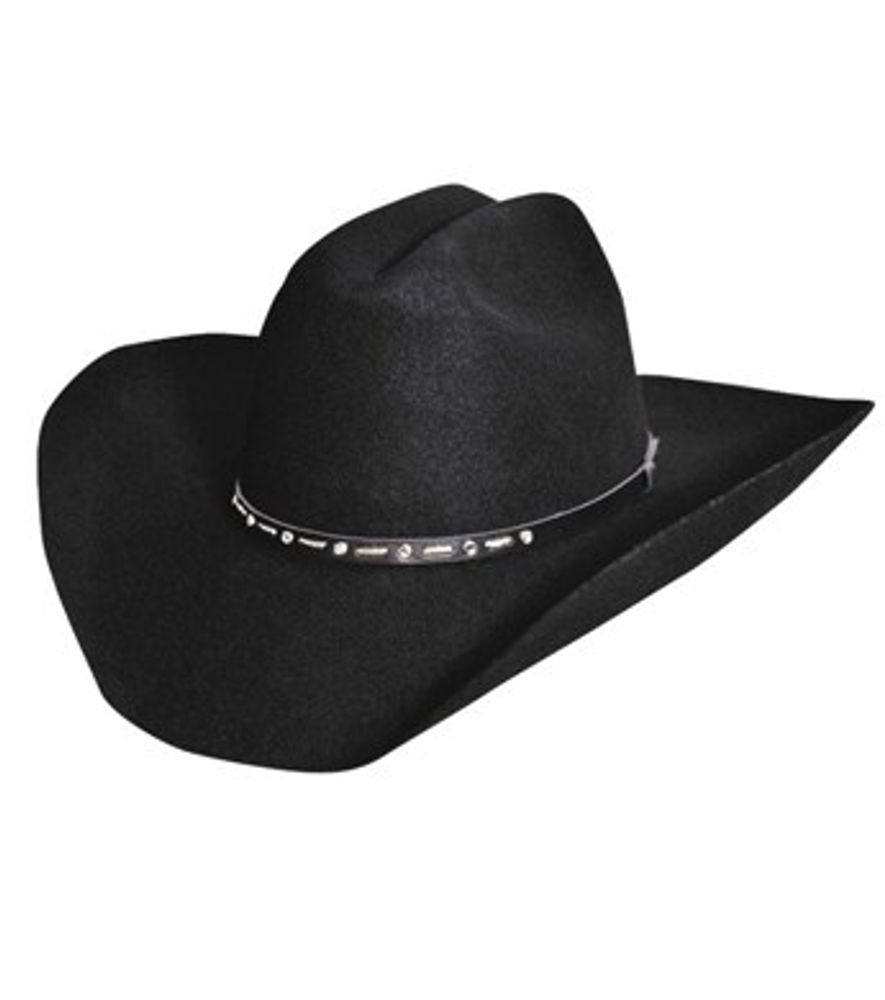 Black Gem Ladies' Felt Cowboy Hat, Black