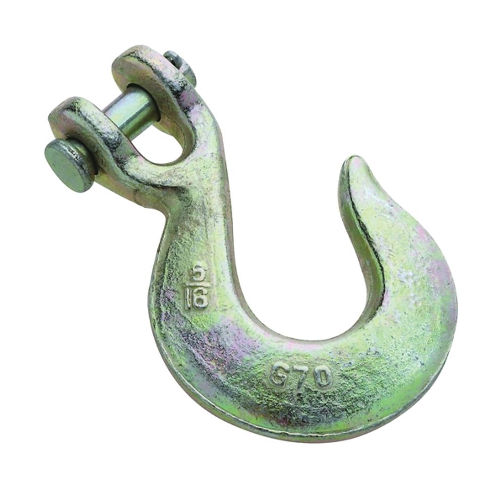 National Hardware 3254BC Series N282-103 Clevis Slip Hook, 4700 lb Working Load Limit, 5/16 in, Steel, Yellow Chrome