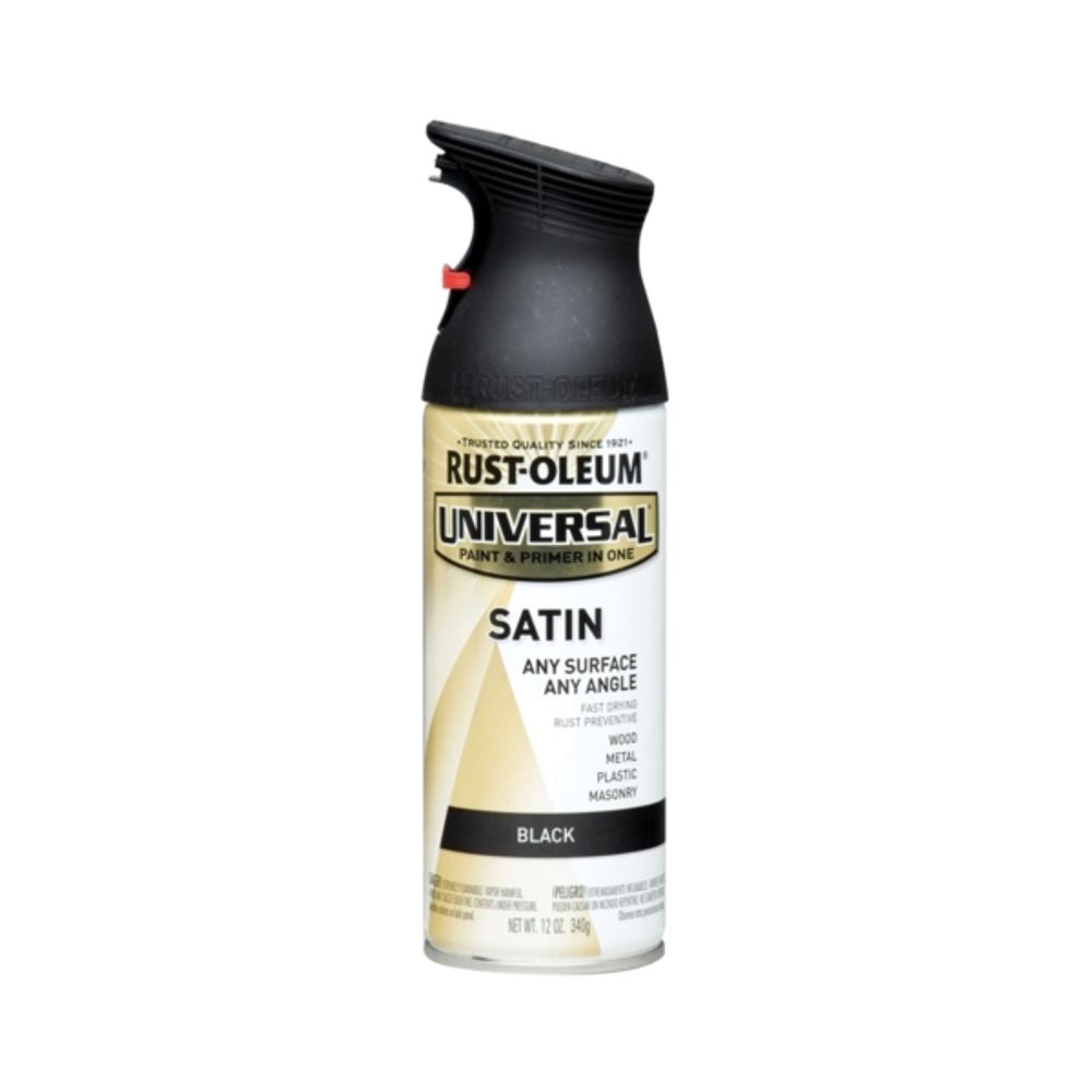 Rust-Oleum Satin Black Spray Paint, 12 oz.