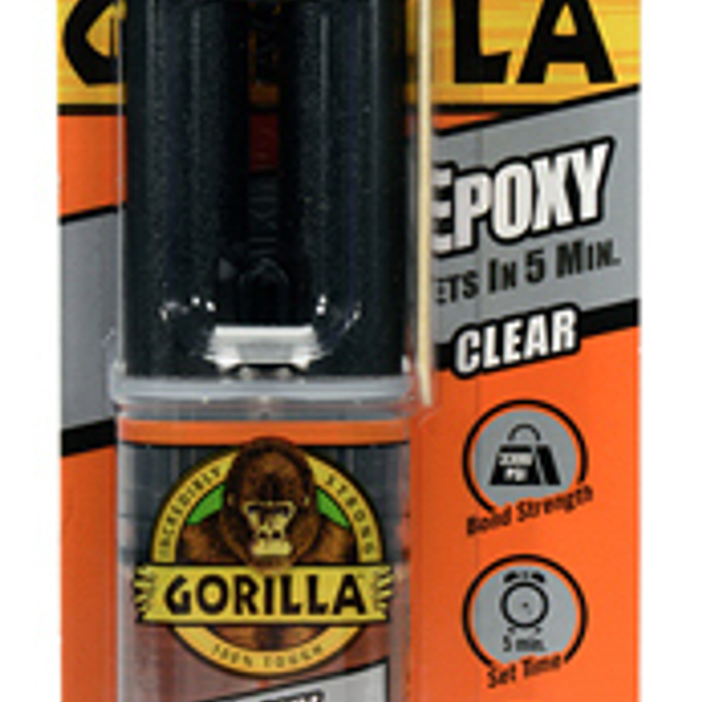 Gorilla 4200102 Epoxy Glue, Translucent, 0.85 oz Syringe