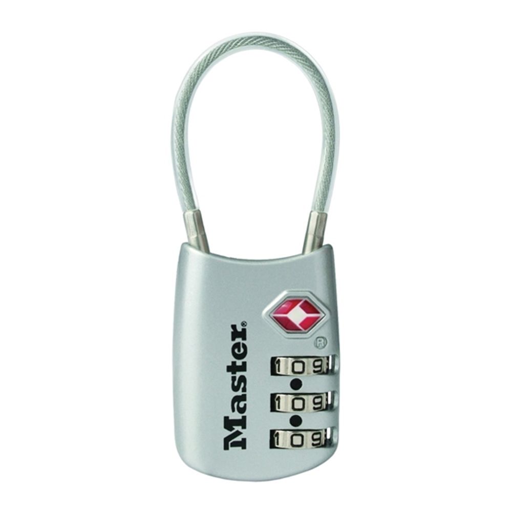 Master Lock 4688D Luggage Lock, 1-3/16 in W Body, 1-1/2 in H Shackle, Metal