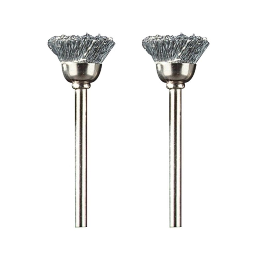 DREMEL 442-02 Brush, 1/8 in Arbor/Shank, 1/2 in Dia, For Dremel Rotary Tools