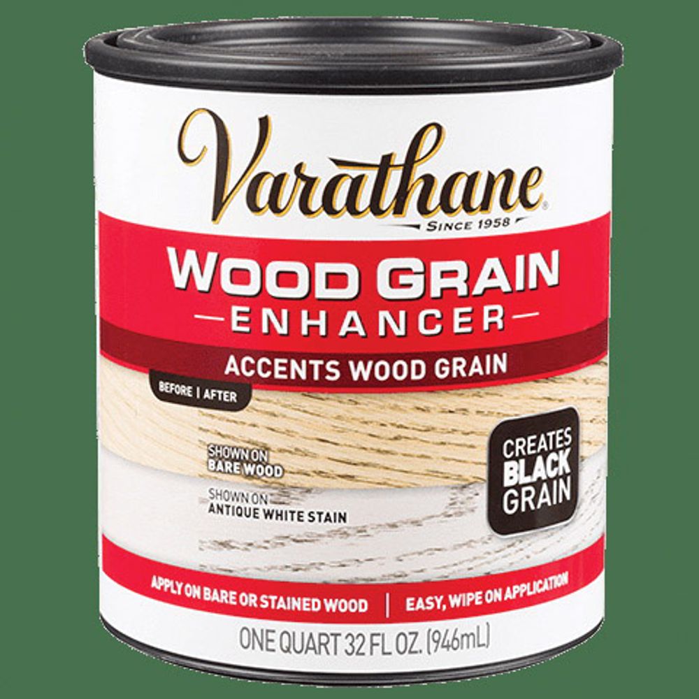 VARATHANE 313834 Wood Grain Enhancer, 1 qt, Black Grain